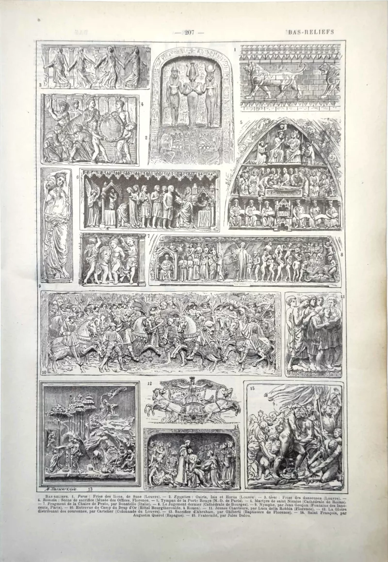 Bas-reliefs antiques, médiévaux et Renaissance illustrés par Jacques Maurice Dessertenne, 1922