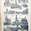 LU11922BELG-V-belgique-monuments Belgique, monuments de Bruxelles, Bruges, Gand, Anvers et Liège, planche de 1922
