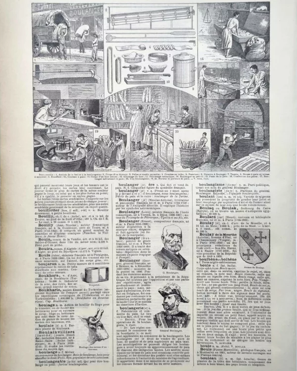 LU11922BOUL-R-boulanger-boulangerie Boulangerie, pétrissage, façonnage et cuisson du pain illustrés par Dessertenne, 1922