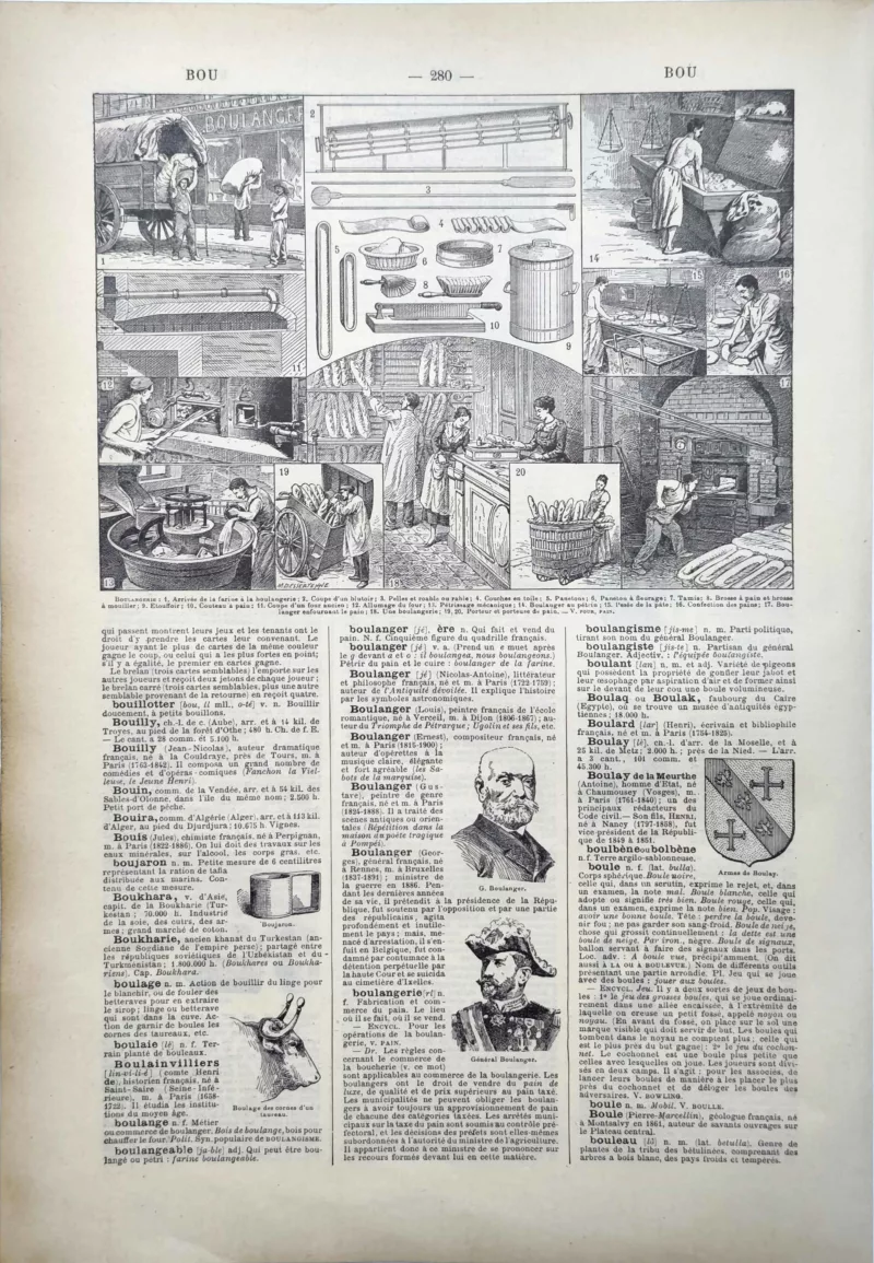 LU11922BOUL-R-boulanger-boulangerie Boulangerie, pétrissage, façonnage et cuisson du pain illustrés par Dessertenne, 1922