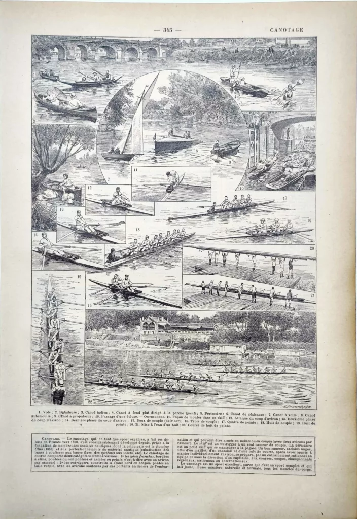 Canotage, aviron, canoës et embarcations de sport illustrés par Dessertenne, 1922