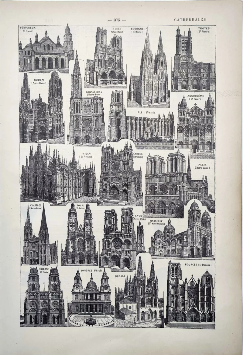 LU11922CATH-R-cathedrales Cathédrales de France et d’Europe, Reims, Chartres, Cologne et autres monuments, 1922