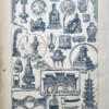 LU11922CHIN-V-chine-art Chine, arts décoratifs, porcelaines, sculptures, pont et pagode, planche de 1922