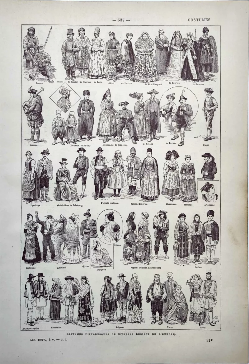 LU11922COSM-V-costumes Costumes traditionnels et régionaux d’Europe illustrés par Dessertenne, 1922