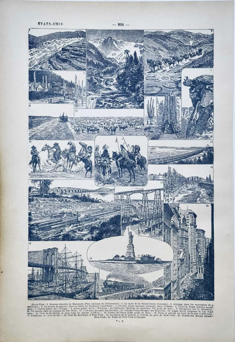 LU11922ETAT-V-etats-unis-paysages Paysages, villes et infrastructures des États-Unis illustrés par Jacques Maurice Dessertenne, 1922