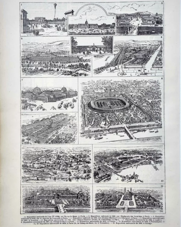 LU11922EXPO-R-expositions Expositions universelles à Paris et dans le monde, vues panoramiques anciennes de 1922