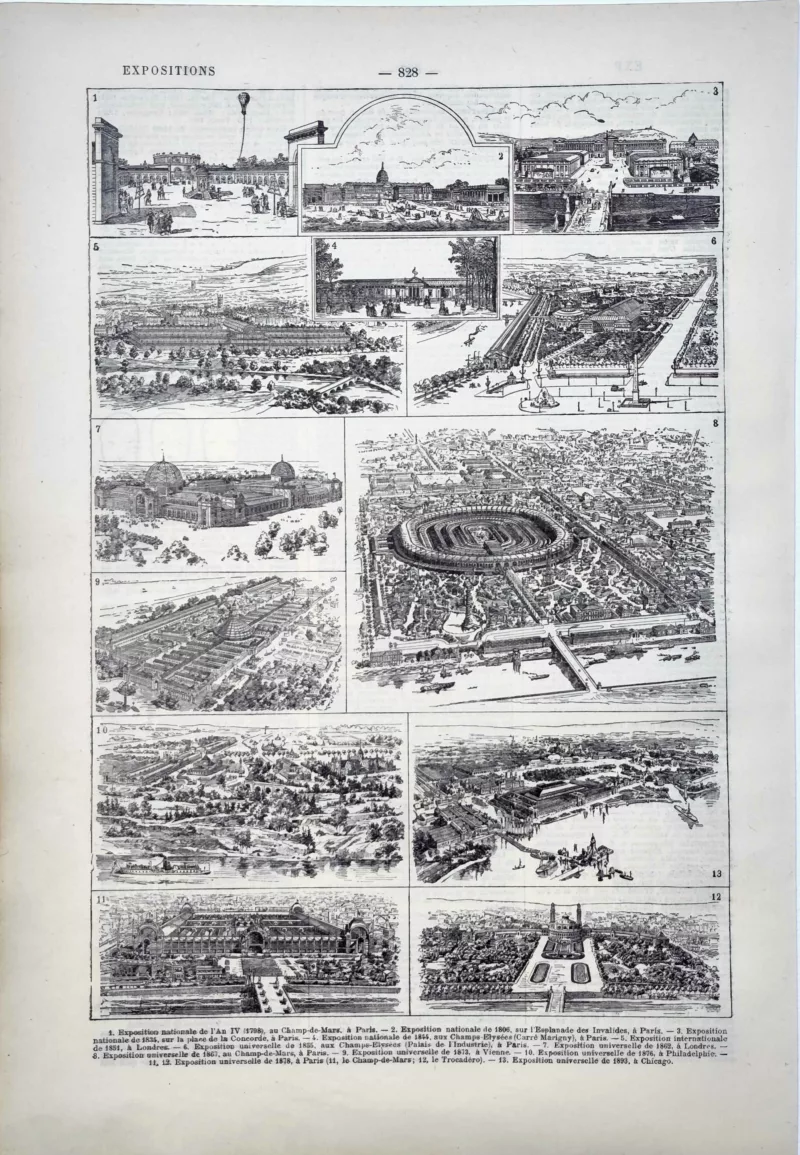 LU11922EXPO-R-expositions Expositions universelles à Paris et dans le monde, vues panoramiques anciennes de 1922