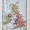 LU11922GRAB-R-grande-bretagne-carte Carte ancienne en couleurs de la Grande-Bretagne et de l’Irlande, 1922