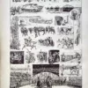 Scènes, équipements et moyens militaires de la Grande Guerre, planche ancienne de 1922