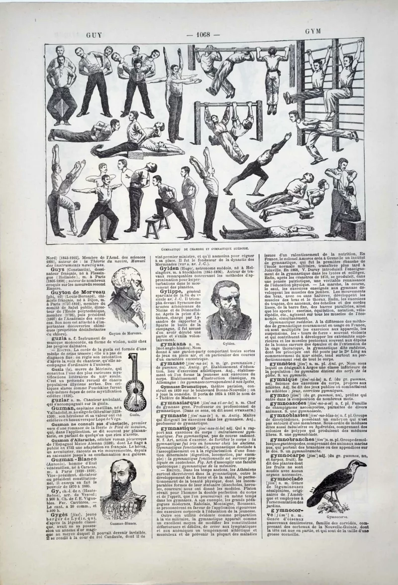 LU11922GYME-V-gymnastique-ecoles Gymnastique de chambre, exercices aux barres et mouvements physiques, page de 1922