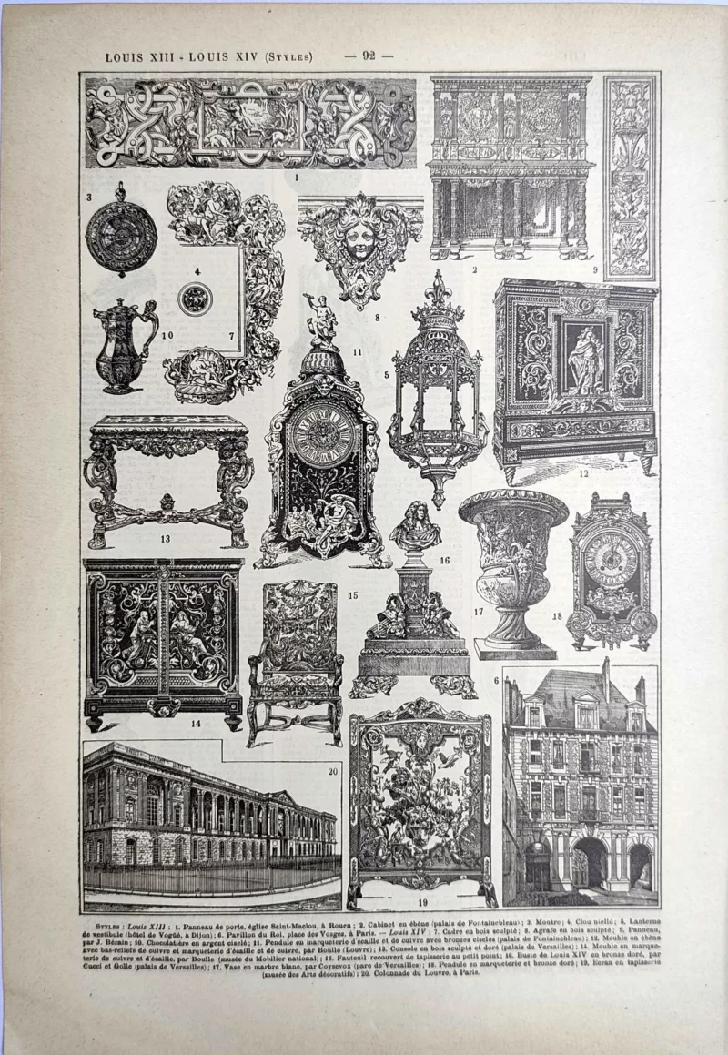 LU21923LOUI-R1-Style-Louis Styles Louis XIII et Louis XIV, mobilier, horlogerie et arts décoratifs, planche de 1923