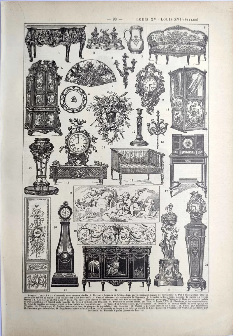 LU21923LOUI-R2-Style-Louis Styles Louis XV et Louis XVI, mobilier et arts décoratifs français, planche de 1923