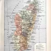 LU21923MADA-R-Madagascar-carte Carte ancienne de Madagascar en couleurs avec provinces, villes et chemins de fer, 1923