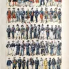 LU21923MARU-R-Marine-uniformes Uniformes de marine en couleurs du XVIIe au XXe siècle, planche de Louis Charles Bombled, 1923