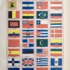 LU21923PAVI-R-pavillons Pavillons et drapeaux en couleurs de nombreux pays du monde, planche ancienne de 1923