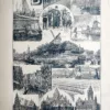 LU21923PAYS-V-Pays-bas-monuments Pays-Bas, paysages, costumes, moulins et monuments, planche ancienne de 1923