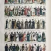 Costumes religieux de différentes traditions, planche en couleurs de 1923