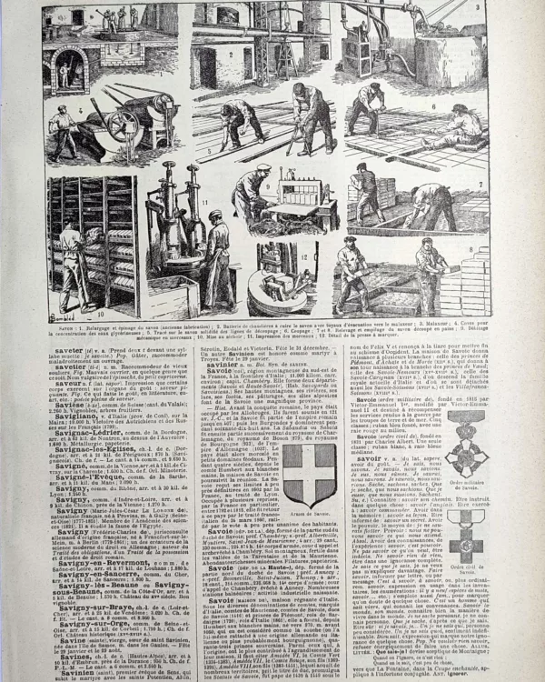 Sauvetage en mer, bouées, gilets, canots et scènes de secours, planche de 1923