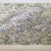 LU21923SUIS-R-Suisse-carte Carte ancienne en couleurs de la Suisse et des cantons, planche de 1923
