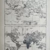 Cartes anciennes des explorations et classifications humaines, document de 1923