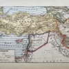LU21923TURQ-R-Turquie-carte Carte en couleurs de la Turquie et des régions voisines, document de 1923